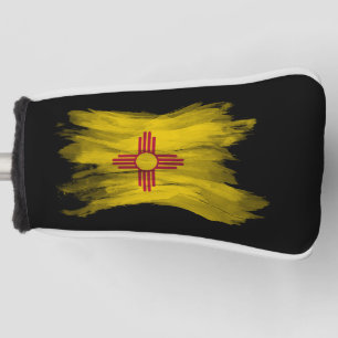Couvre-club De Golf Nouveau-Mexique trait de pinceau drapeau de l'état