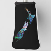 COUVRE-CLUB DE GOLF NOUVELLE-ZÉLANDE CARTE PAUA (Tourné à 90°)