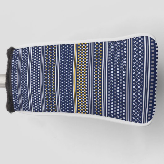 Couvre-club De Golf objets geo bleus (Devant)