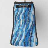 Couvre-club De Golf Ocean Jeweled Agate Personalized (Tourné à 90°)