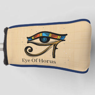 Couvre-club De Golf OEil de Horus sur papyrus, hiéroglyphes égyptiens