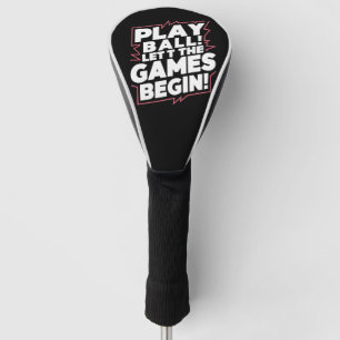 Couvre-club De Golf Œuvre d'art de citation de sports de balle de jeu