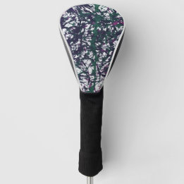 Couvre-club De Golf Œuvres d'art en marbre violet, vert, rose