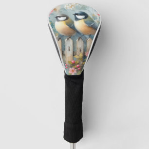 Couvre-club De Golf Oiseaux de printemps et fleurs