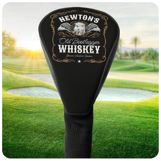Couvre-club De Golf Old Moonshine Whiskey Étiquette AJOUTER PHOTO Nom
