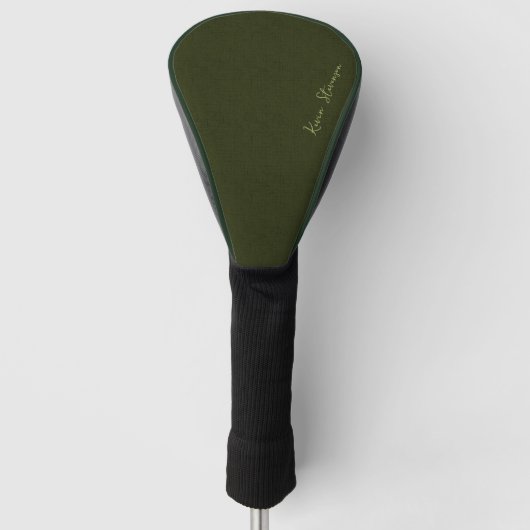 Couvre-club De Golf Olive foncé texturé (Devant)