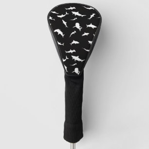 Couvre-club De Golf Ombre blanche de requin sur la galaxie noire Espac