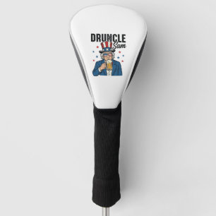 Couvre-club De Golf Oncle Sam drôle de conception vectorielle de bière
