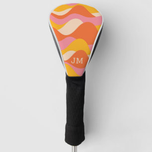 Couvre-club De Golf Ondes orageuses de style rétro