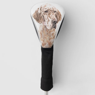 Couvre-club De Golf Orange Belton Painting Dog Art