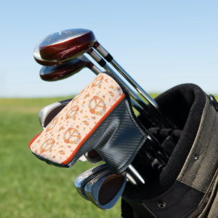 Couvre-club De Golf Orange Peace Floral