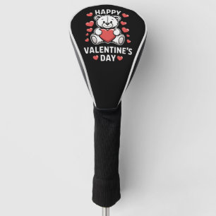Couvre-club De Golf Ours de la Saint-Valentin Joyeuse vday 
