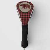 Couvre-club De Golf Ours Plaid Noir Rouge (Devant)