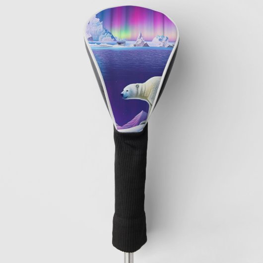 Couvre-club De Golf Ours polaire sur glace (Devant)