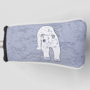 Couvre-club De Golf Ours polaire sur la peinture sur glace - Art origi