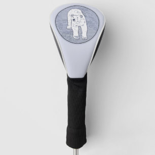 Couvre-club De Golf Ours polaire sur la peinture sur glace - Art origi