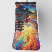 Couvre-club De Golf Pagode et paysage coloré (Tourné à 90°)