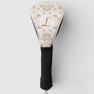 Couvre-club De Golf Paisley en Beige esthétique moderne Tan Brown Init
