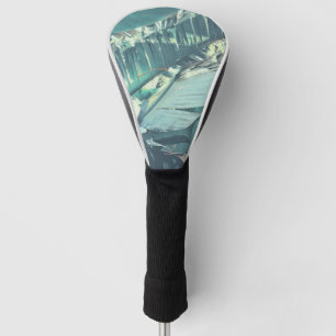 Couvre-club De Golf Pale Pastel Green Banana Palm Feuilles