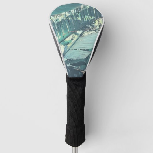 Couvre-club De Golf Pale Pastel Green Banana Palm Feuilles (Devant)