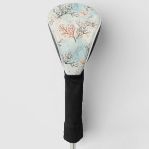 Couvre-club De Golf Palette de plage de luxe avec corail et vague océa