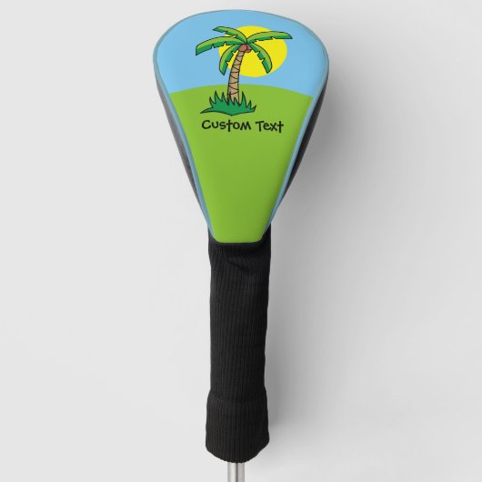Couvre-club De Golf Palm Tree Cartoon Golf Head Cover (Devant)