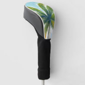 Couvre-club De Golf Palmier Tropical Beach par beau temps (Incliné)