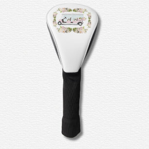 Couvre-club De Golf Panier de golf Pink Floral