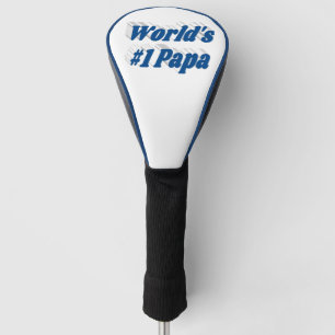 Couvre-club De Golf Papa avec texte bleu mer