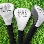 Couvre-club De Golf Papa Depuis 20XX Moderne Simple Preppy<br><div class="desc">Ce design simple et moderne est composé de la typographie de san serif.</div>