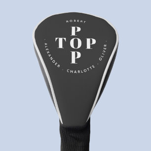 Couvre-club De Golf Papa Pop père nom de famille personnalisé