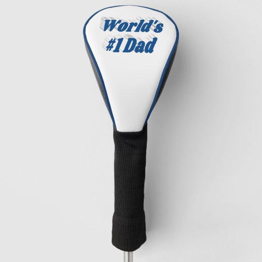 Couvre-club De Golf Papa, texte bleu (Devant)
