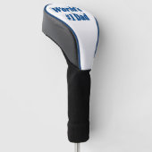 Couvre-club De Golf Papa, texte bleu (Incliné)