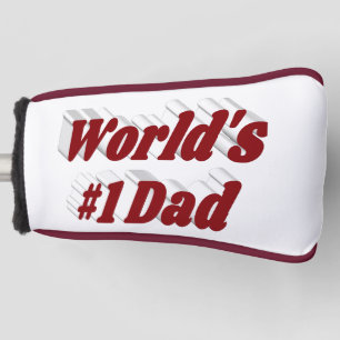 Couvre-club De Golf Papa texte bordeaux