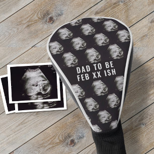 Couvre-club De Golf Papa to Be Ultrasound Photo Golf Head Cover