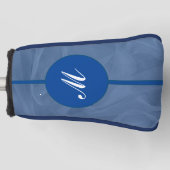 Couvre-club De Golf Papier monogramme à impression texturée (Devant)