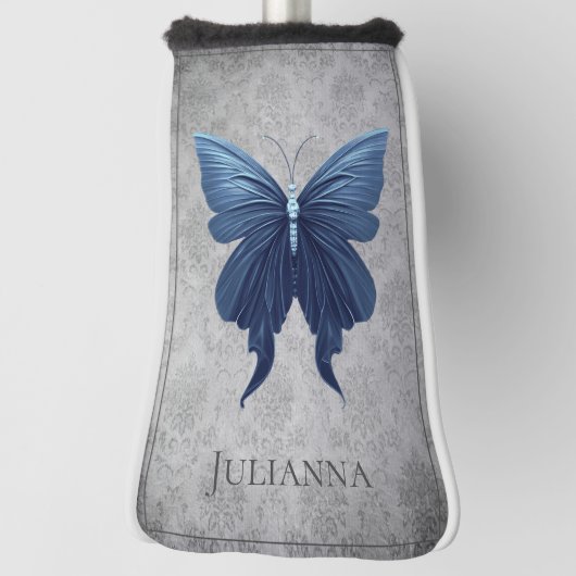 Couvre-club De Golf Papillon à bijoux bleu (Tourné à 90°)