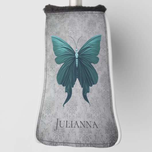 Couvre-club De Golf Papillon à bijoux turquoise (Tourné à 90°)