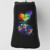 Couvre-club De Golf Papillon arc-en-ciel (Tourné à 90°)