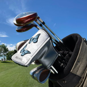 Couvre-club De Golf Papillon bleu Floral Golf Head Cover