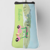 Couvre-club De Golf Parcours Pink Fun Club Monogramme (Tourné à 90°)