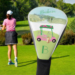 Couvre-club De Golf Parcours Pink Fun Club Monogramme<br><div class="desc">Une touche de charme de golf pour la dame - amie dans votre vie, qui s'amusera avec celle-ci - une voiturette de golf pour l'amoureux du golf qui aime jouer avec style - ou qui aime juste jouer - personnalisée avec son prénom et son monogramme - Golf Gal élégant et...</div>