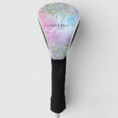 Couvre-club De Golf Parties scintillant holographique Rainbow Pastels (Devant)