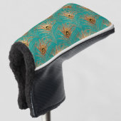 Couvre-club De Golf Parties scintillant Peacock Feathers Motif (Devant 3/4)