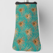 Couvre-club De Golf Parties scintillant Peacock Feathers Motif (Tourné à 90°)