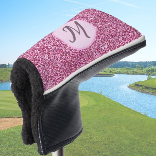 Couvre-club De Golf Parties scintillant rose glam élégant monogramme p