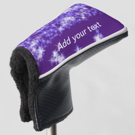 Couvre-club De Golf Parties scintillant violet simple étoiles scintill (Devant 3/4)
