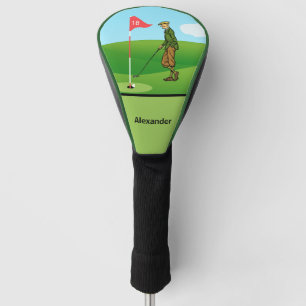 Couvre-club De Golf Passez en revue par Male Golfer sur le 18e trou