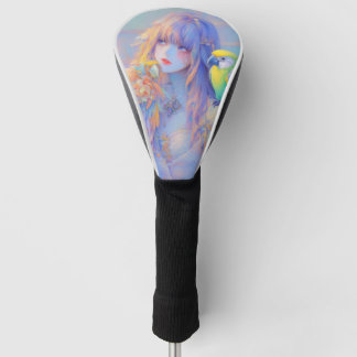 Couvre-club De Golf Pastel Dreamy Animal Parrot Pirate Anime Girl