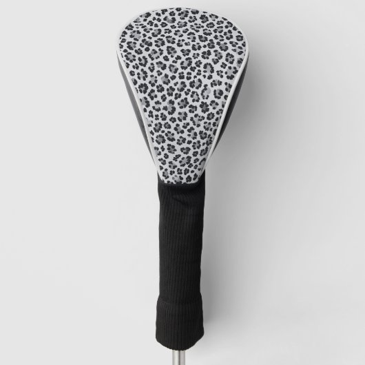 Couvre-club De Golf Pattern Leopard Print Gray (Devant)